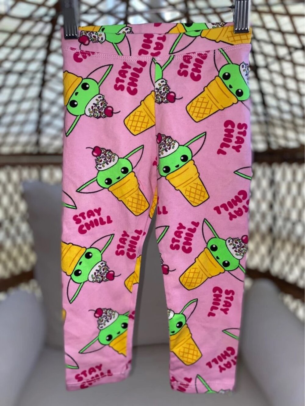 Amazon Essentials Pink Yoda Kids Toddlers Star Wars Leggings Size 2T